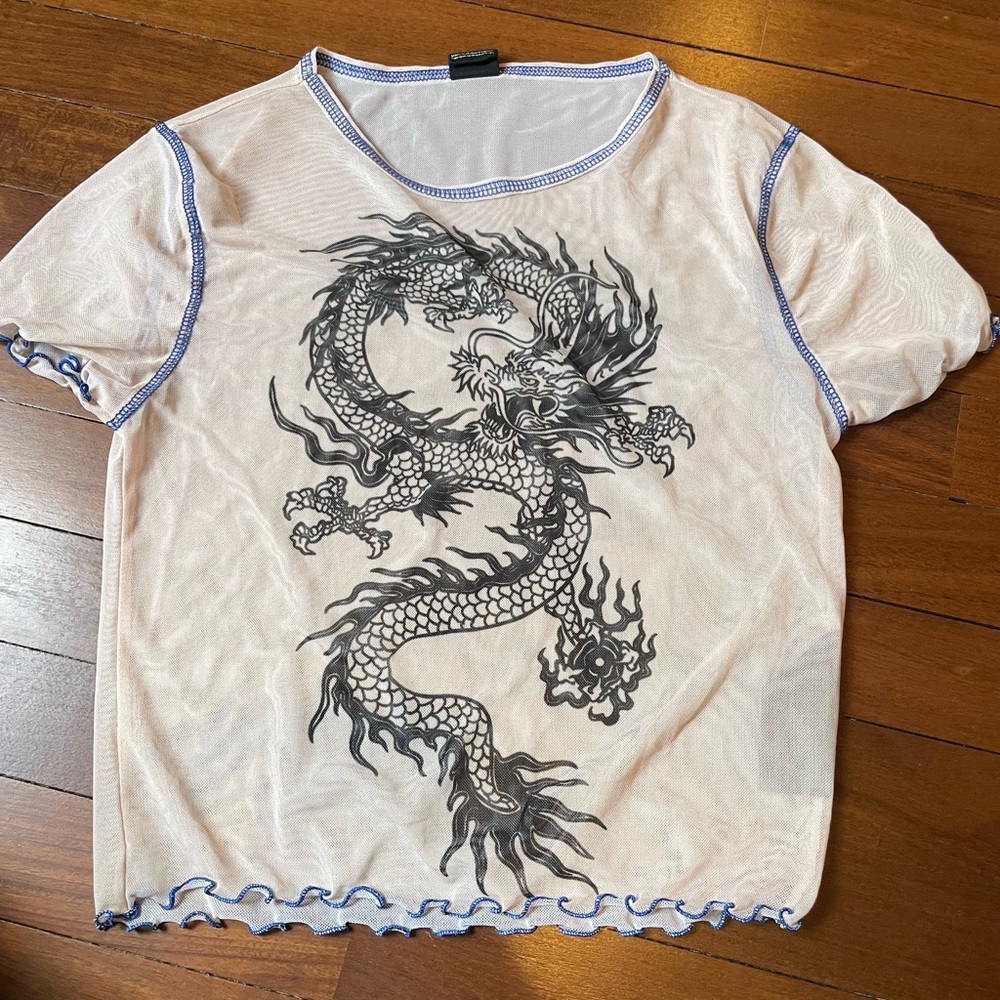 URBAN OUTFITTERS SOLD OUT MESH DRAGON TOP